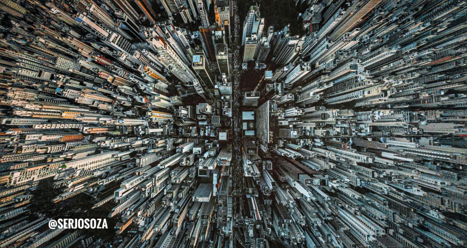 Vista aérea de São Paulo, maior polo de negócios da América Latina